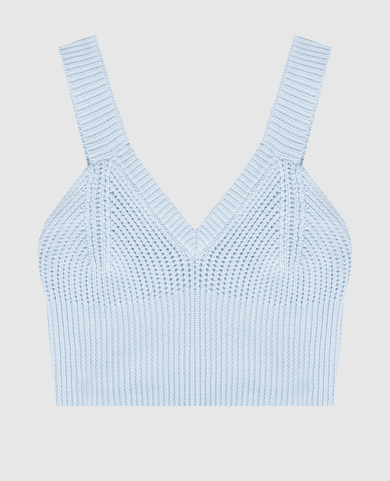 

Blue ribbed top Ballantyne, Light blue