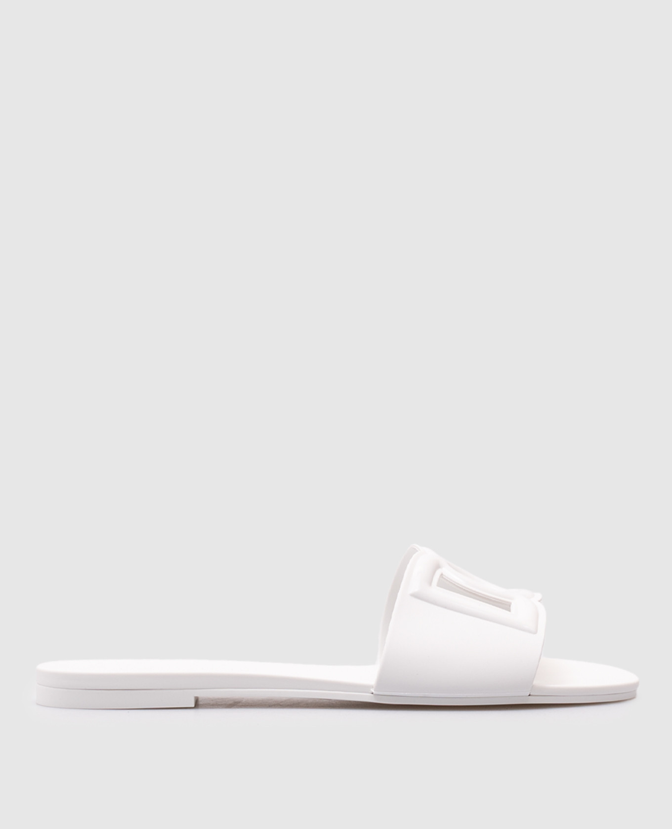 

White rubber flip-flops with logo Dolce&Gabbana