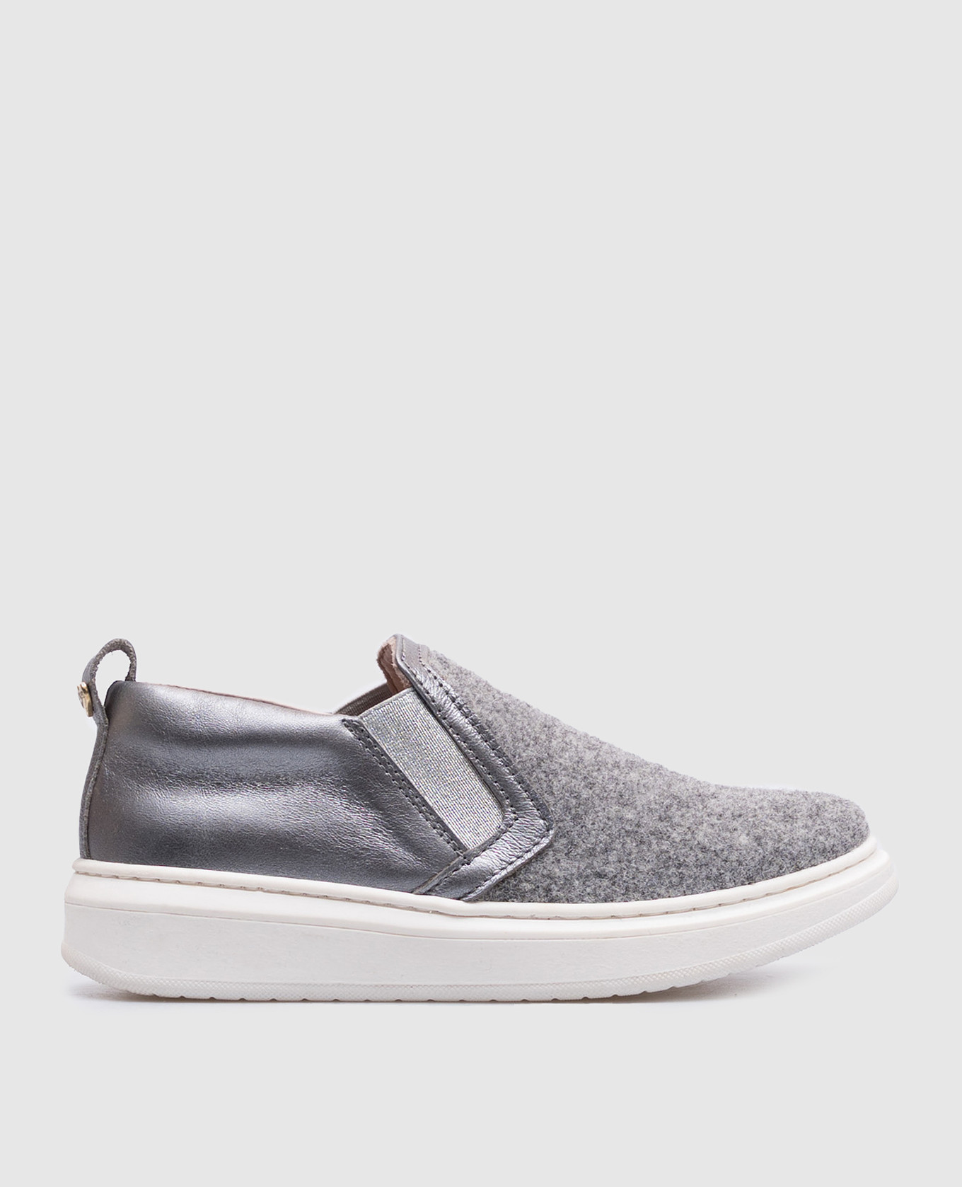 

Children's gray combination slip-ons Twinset, Grey