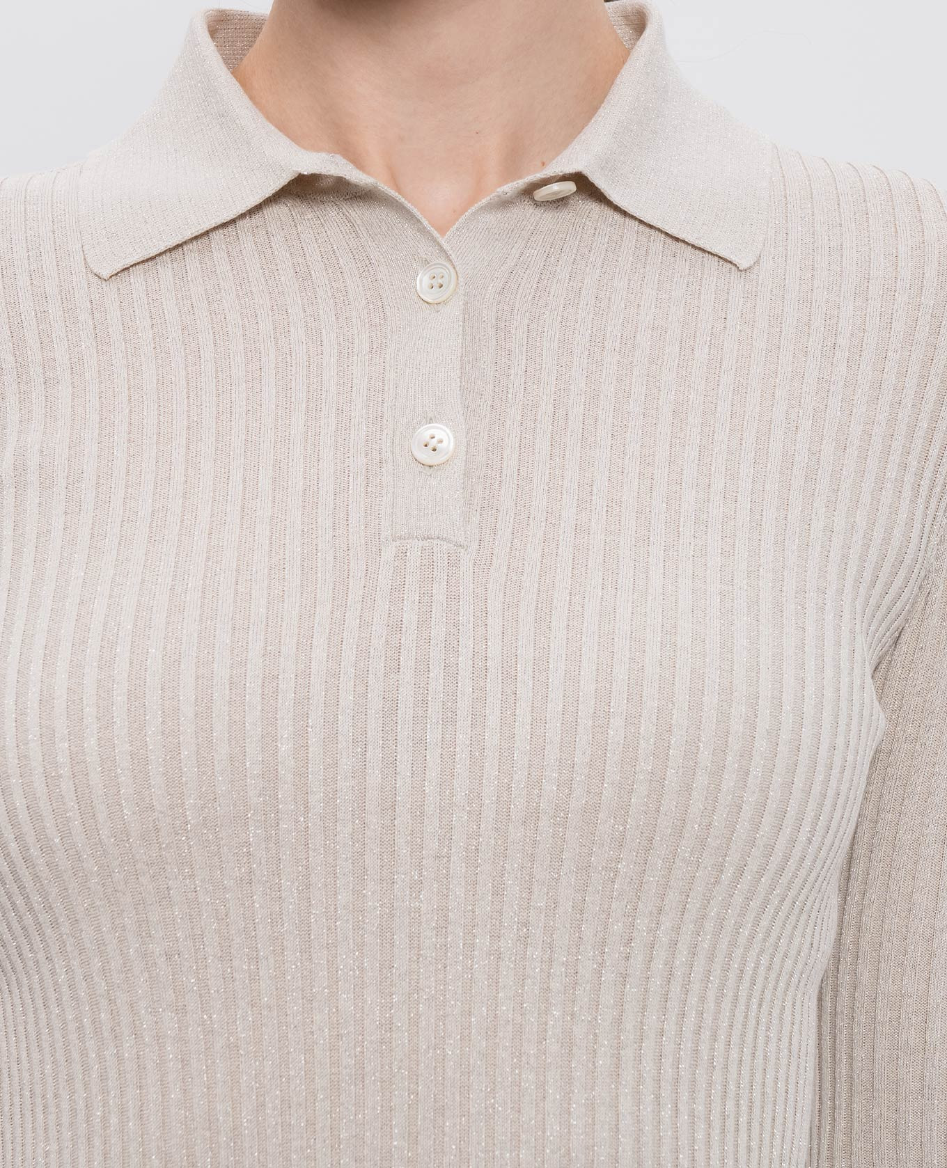 

Beige pullover with lurex Peserico, Grey