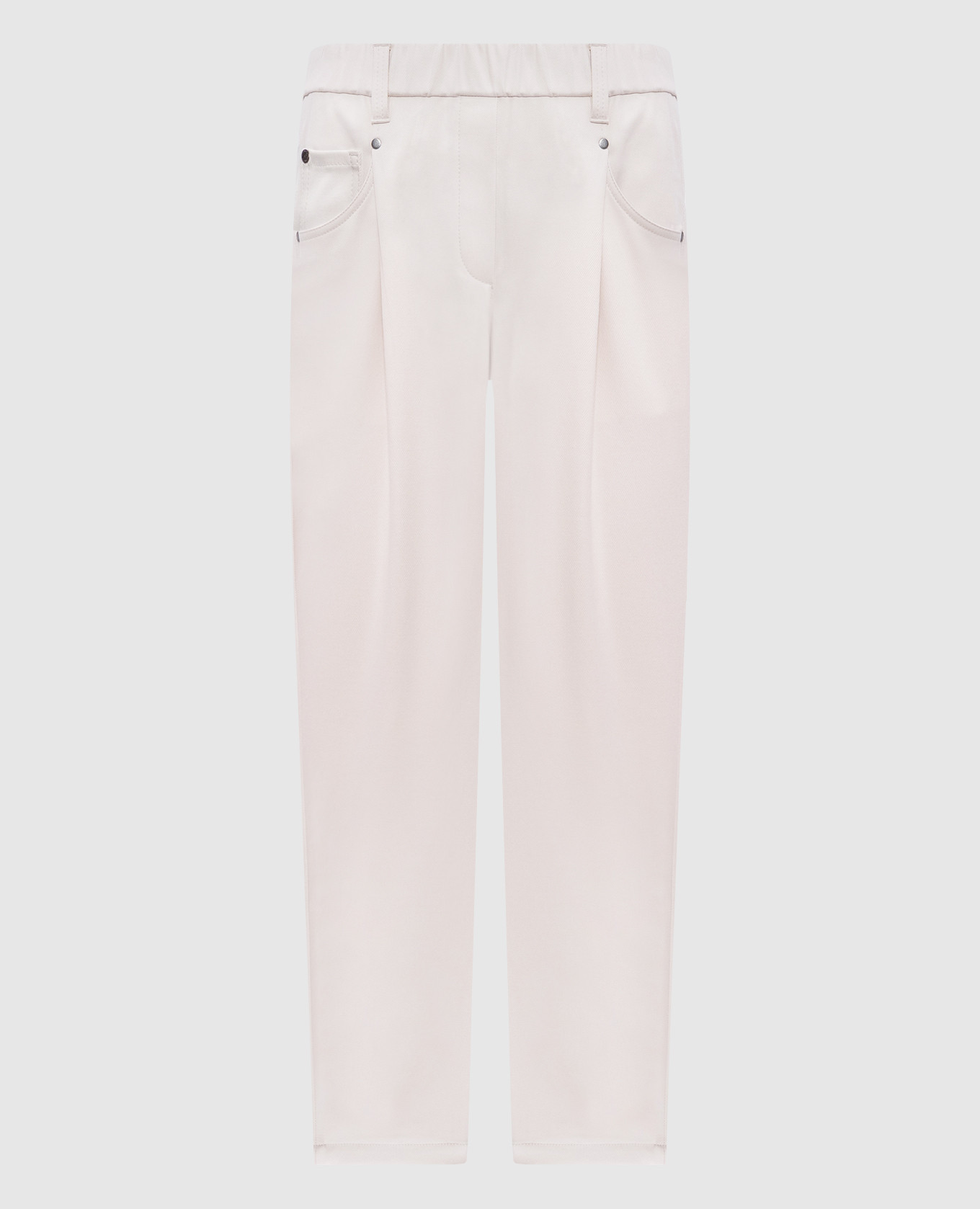 Gray pants with a monil chain Brunello Cucinelli