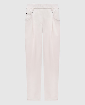 Brunello Cucinelli Gray pants with a monil chain MA126P8417