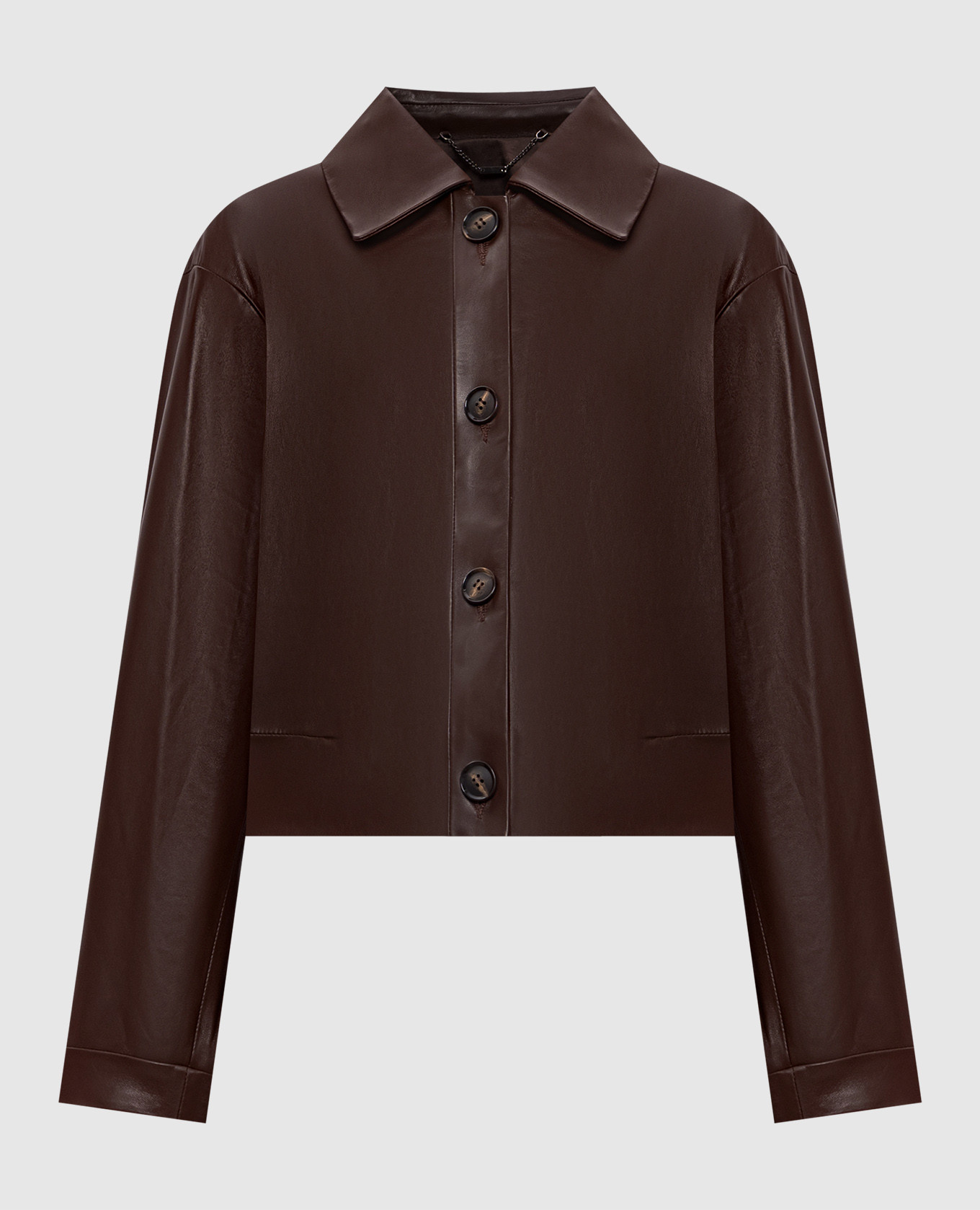 Brown leather jacket Babe Pay Pls