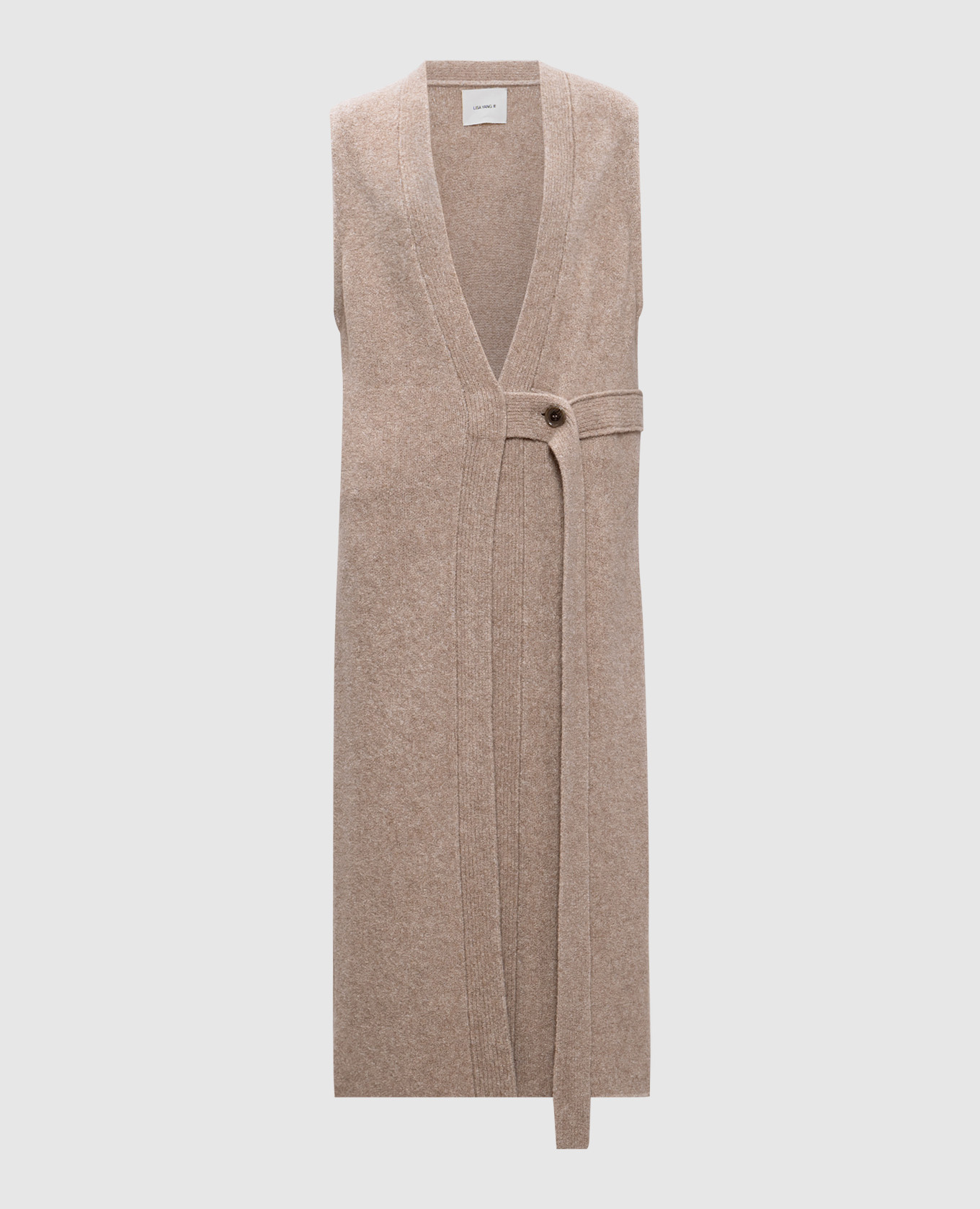 

Beige elongated vest Helga with cashmere LISA YANG