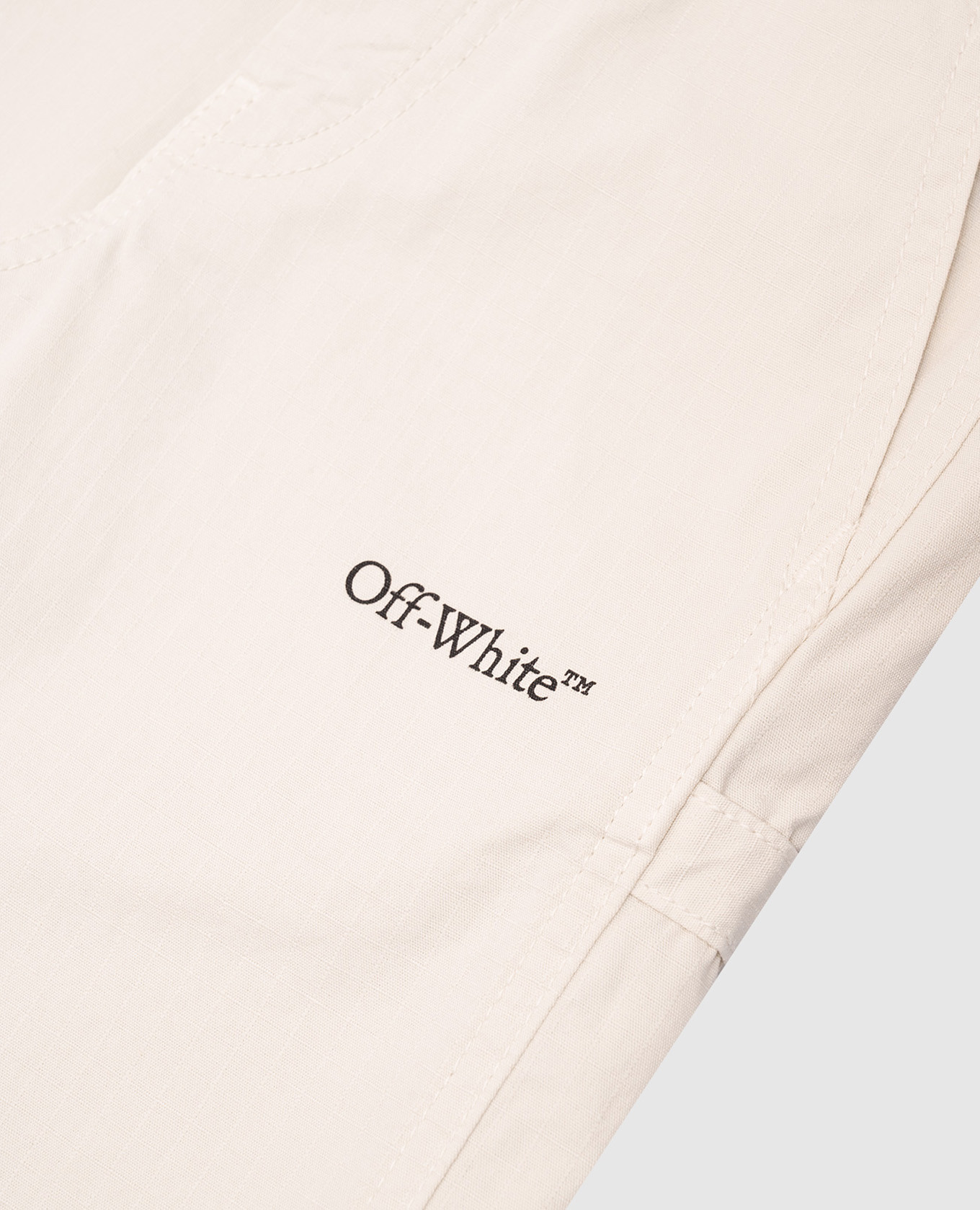 

Children's beige pants with logo print Off-White