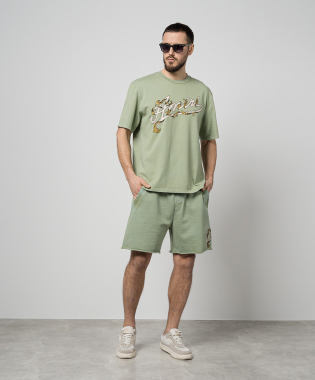 AMIRI - Green shorts FILIGREE LOGO AMJYSS1008 - shop with