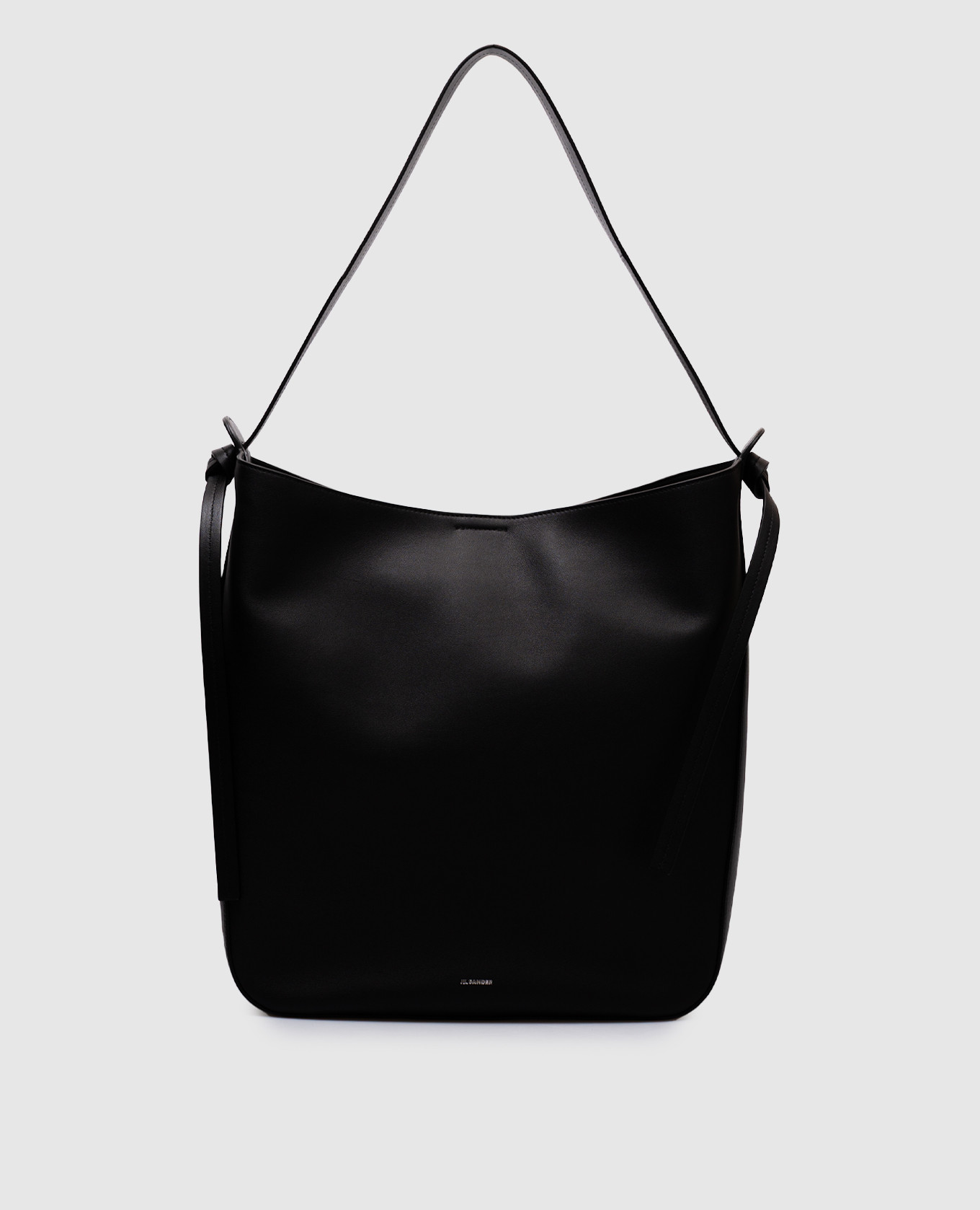 

Black leather Knot bag with logo Jil Sander