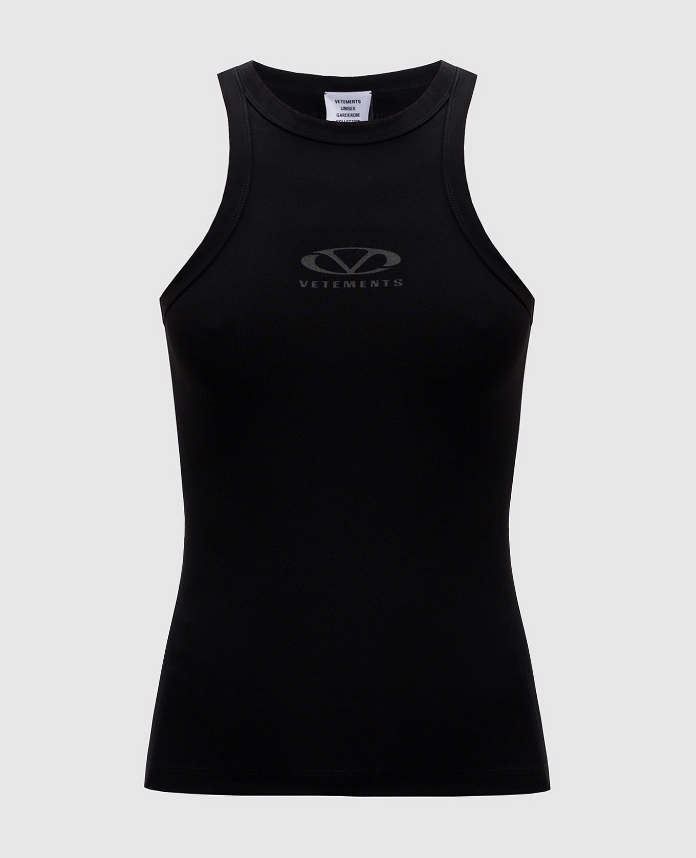Black top with logo print Vetements