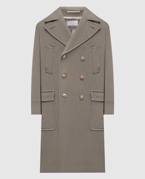 Brunello Cucinelli Green double-breasted wool coat MY4969139G