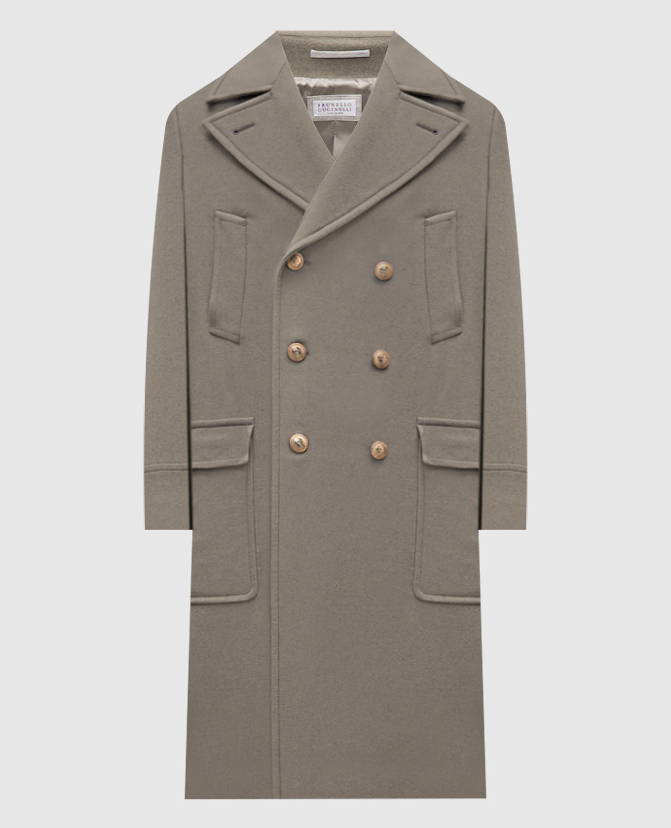 

Green double-breasted wool coat Brunello Cucinelli