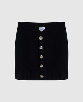 Vetements Black merino wool mini skirt WH76KN230B