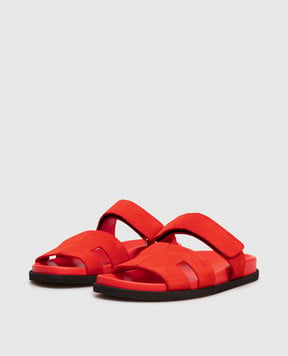 Babe Pay Pls Red suede flip-flops 276001ZA