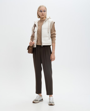 Peserico Beige wool, silk and cashmere jumper with lurex S99602F0709095