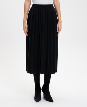 LISA YANG Black Minda pleated skirt with cashmere 2025382