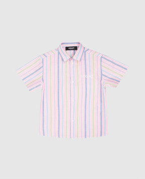 Versace Children's striped shirt with logo 10186401A13151