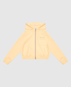 Brunello Cucinelli Children's yellow sports jacket with logo embroidery BD869E298C