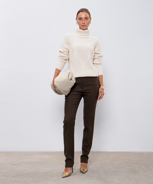Allude White cashmere and silk sweater 24577011 image 2