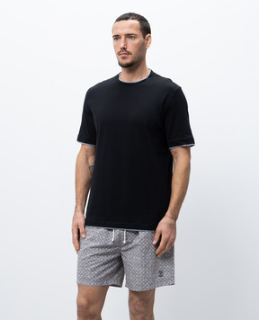 Brunello Cucinelli Black layered T-shirt M0B137427
