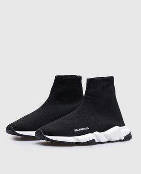 Balenciaga Kids' black sneakers with contrasting logo 597425W2DB2