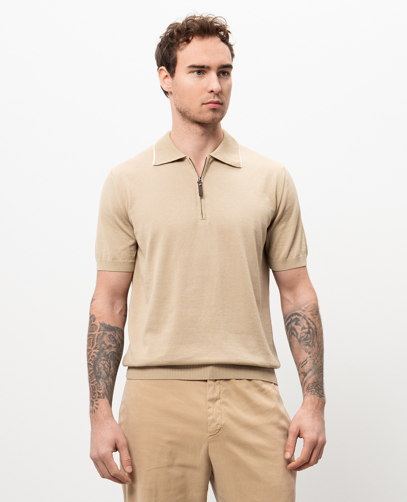 

Beige polo Canali