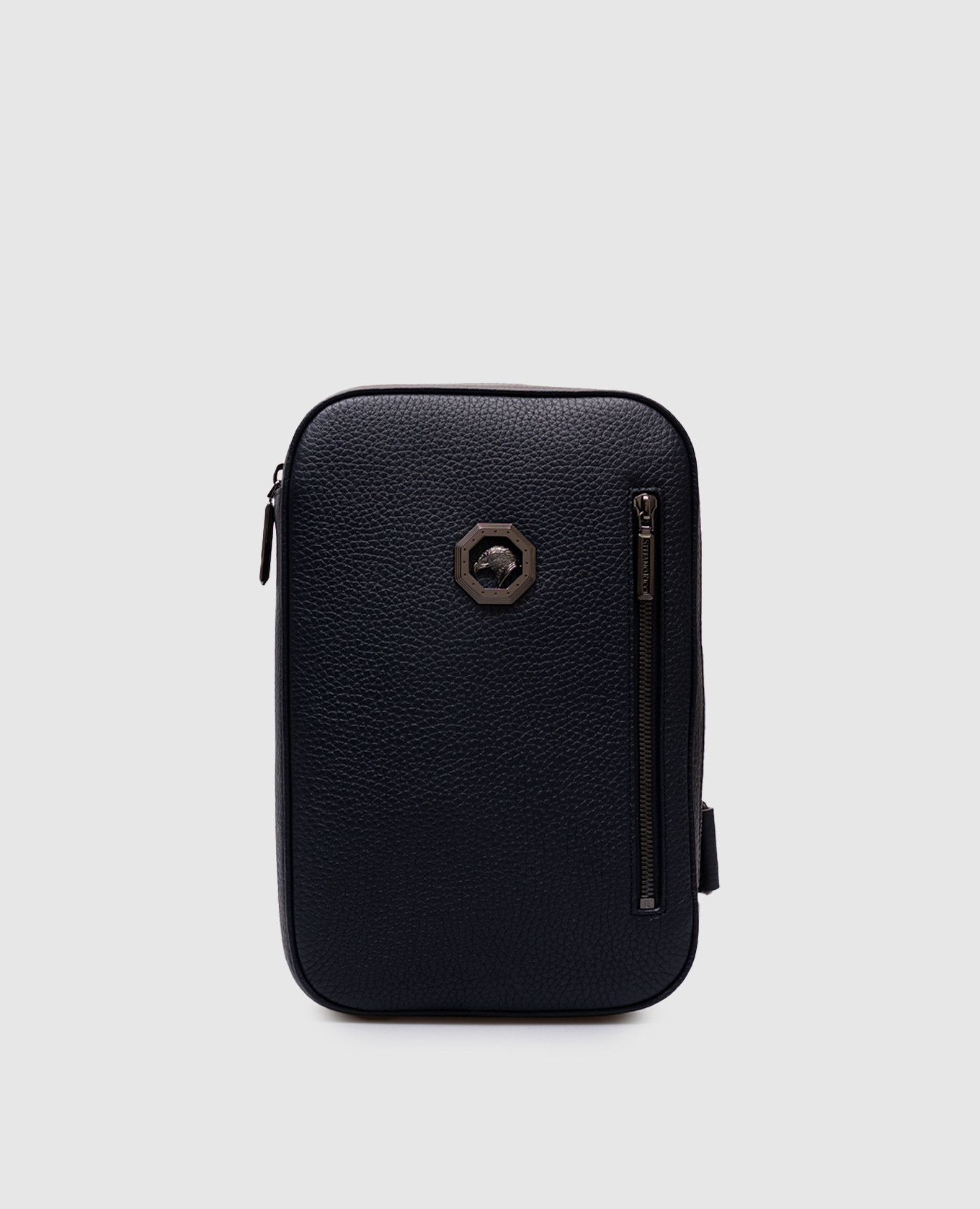 

Blue leather bag with emblem Stefano Ricci