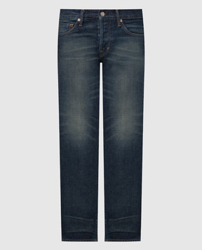 Tom Ford AGED blue jeans with distressed effect DPS001DMC035S24