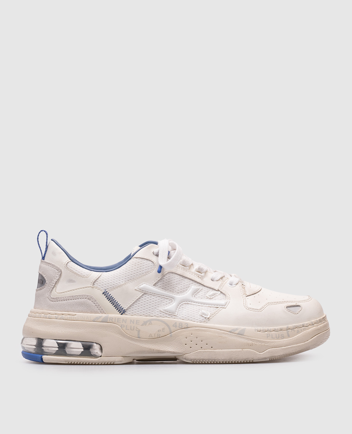 

White DRAKE combination sneakers with vintage effect Premiata
