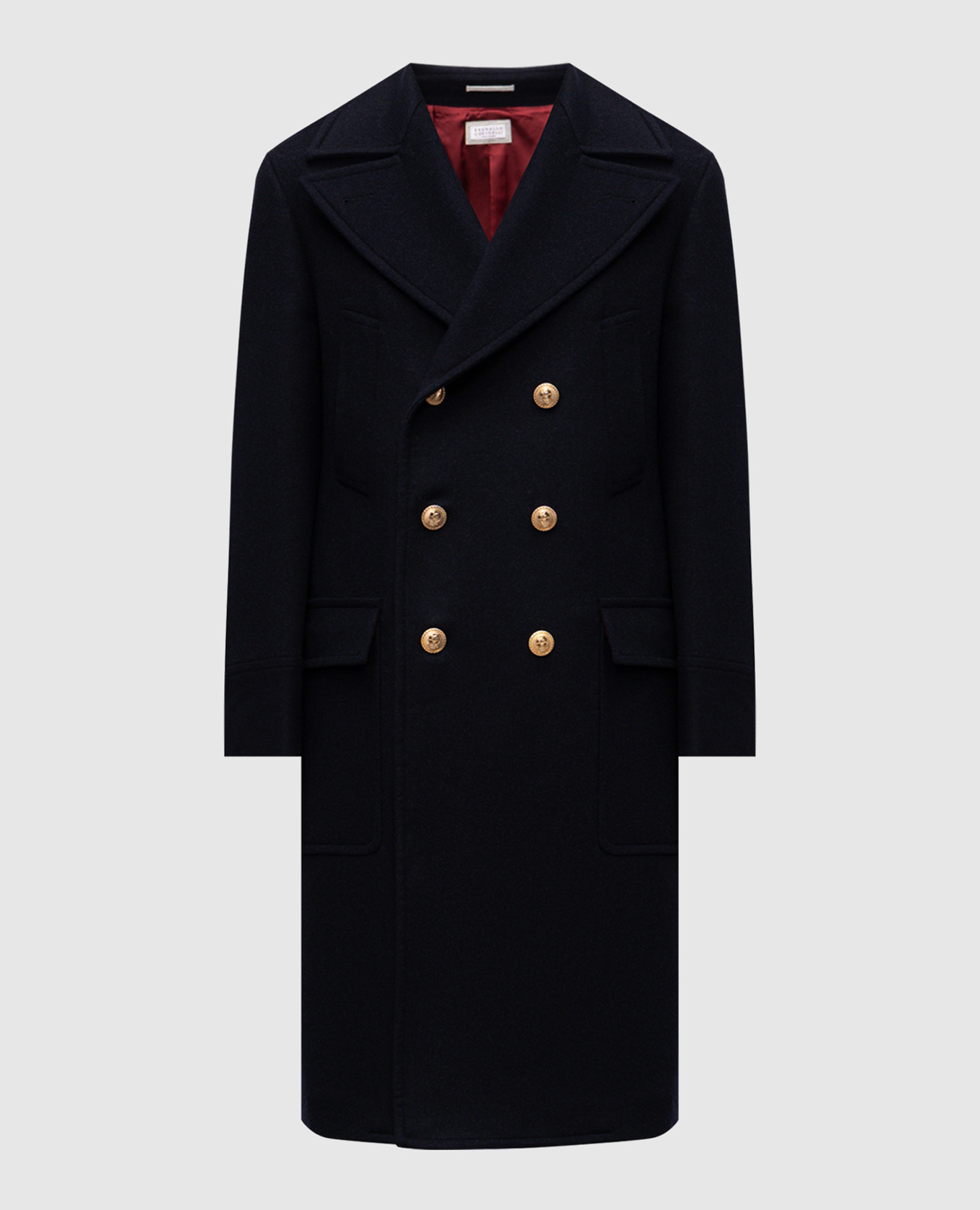 

Blue double-breasted wool coat Brunello Cucinelli