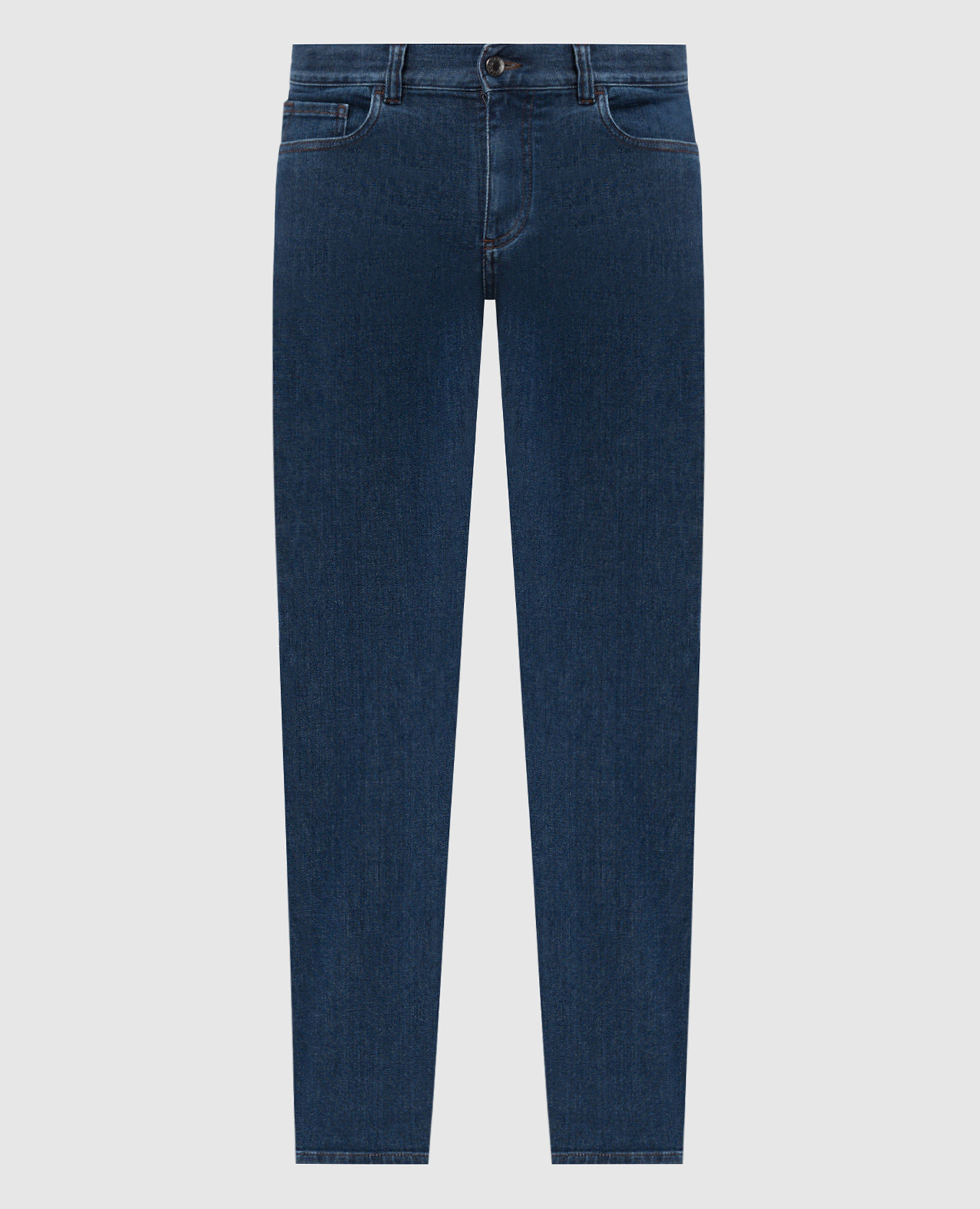 

Blue jeans with logo patch Canali