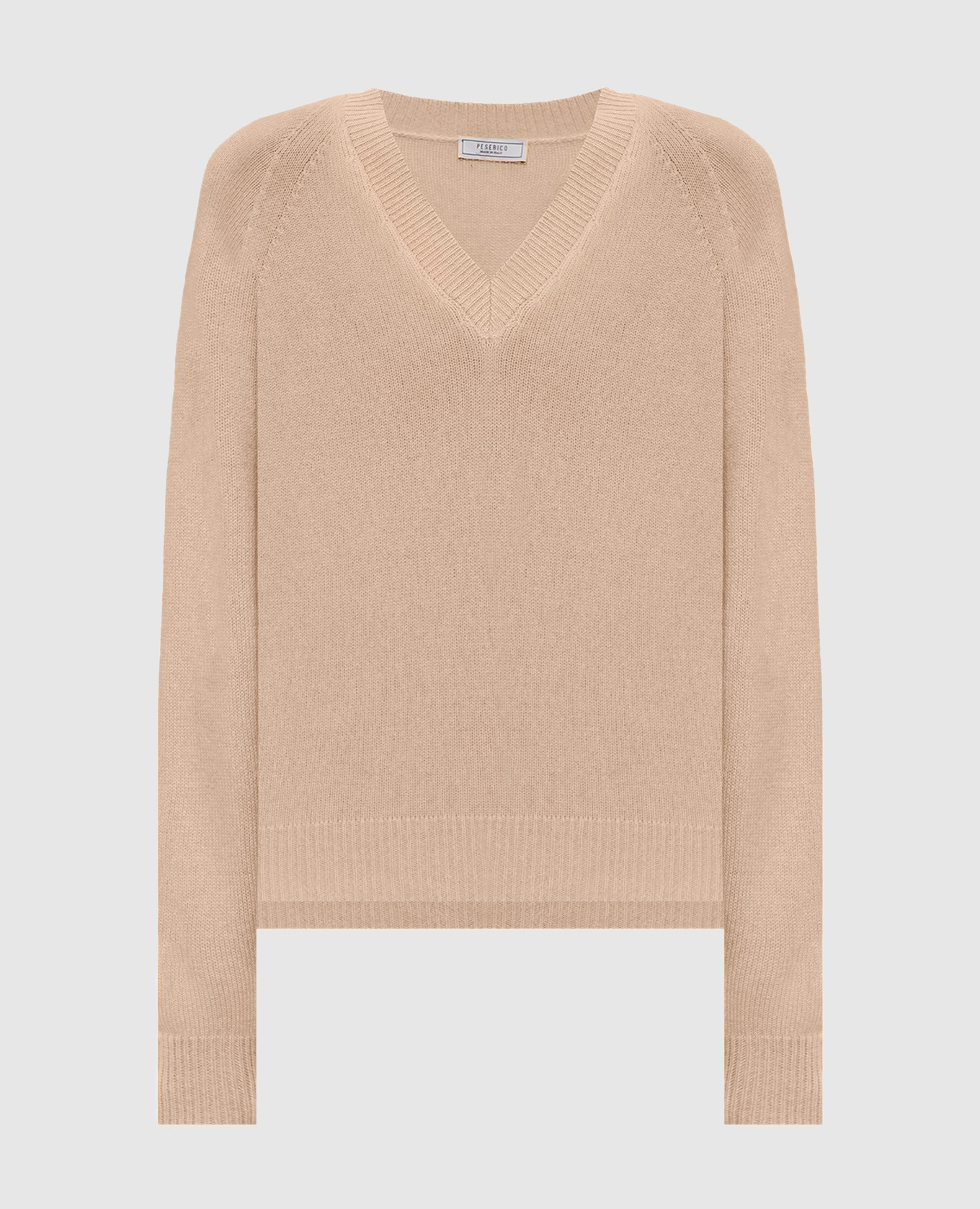 

Beige wool, cashmere and silk pullover Peserico