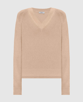 Peserico Beige wool, cashmere and silk pullover S99596F07K09283
