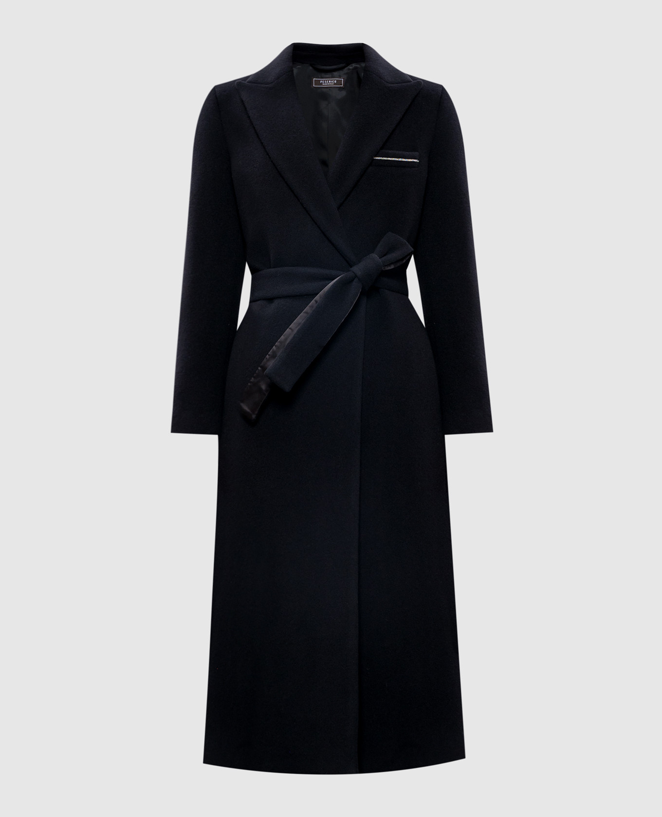 

Black double-breasted wool and cashmere coat Peserico