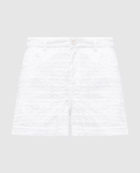 Vilebrequin White shorts with broderie embroidery ICTCV550