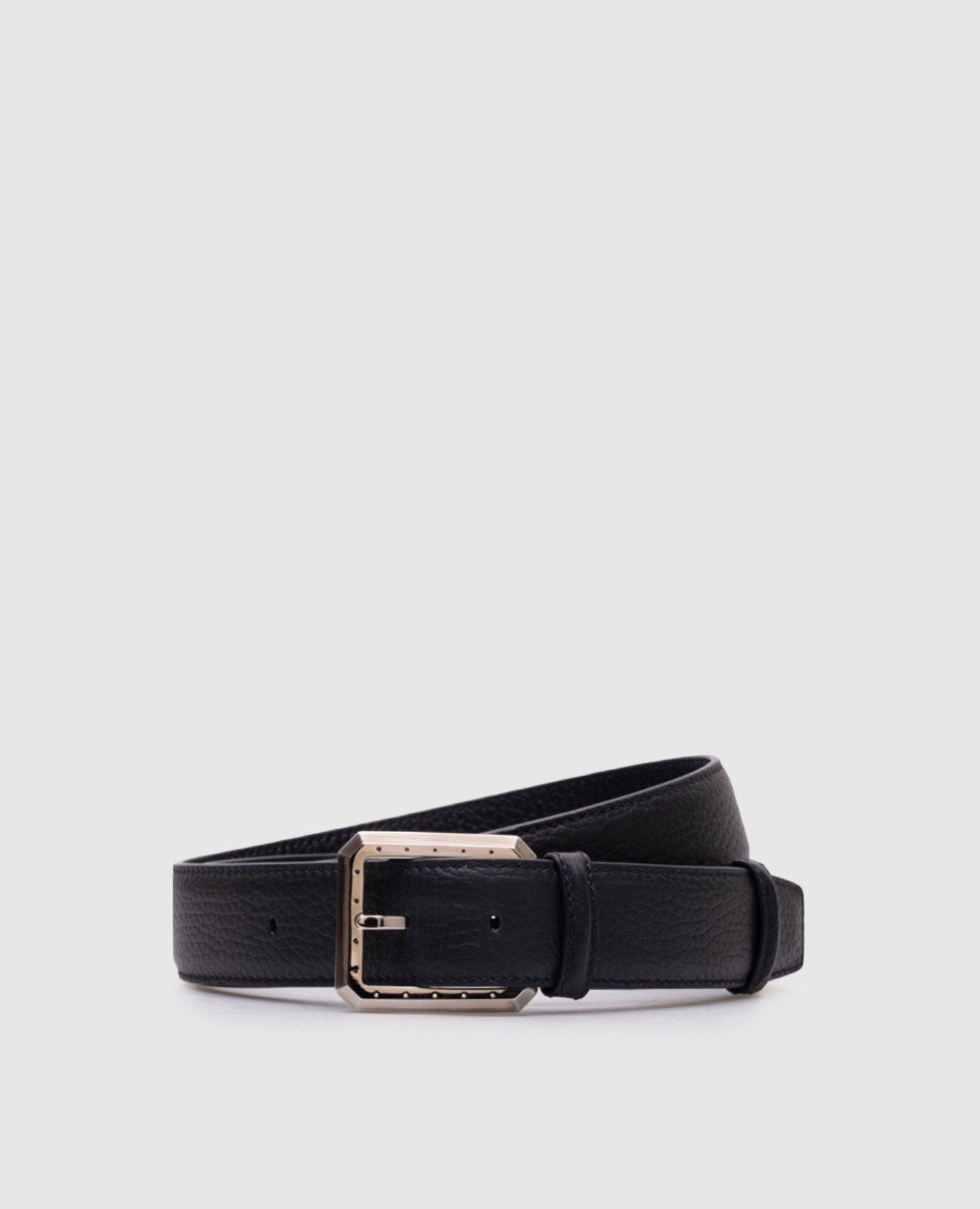 

Blue leather belt with logo Stefano Ricci
