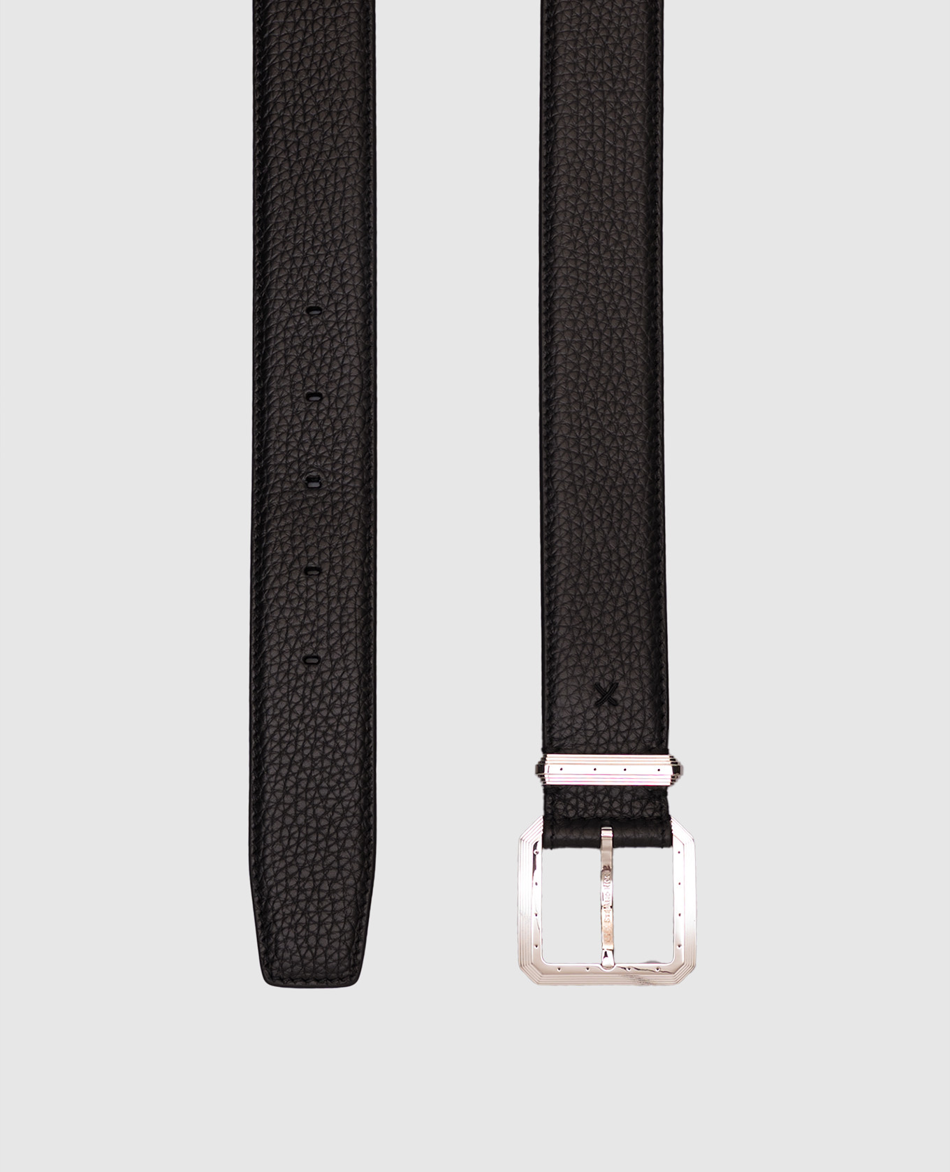 

Black leather belt with logo engraving Stefano Ricci