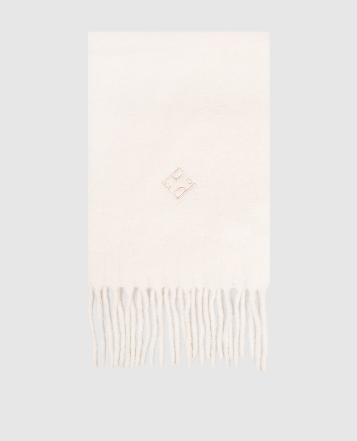 White alpaca wool scarf Peserico
