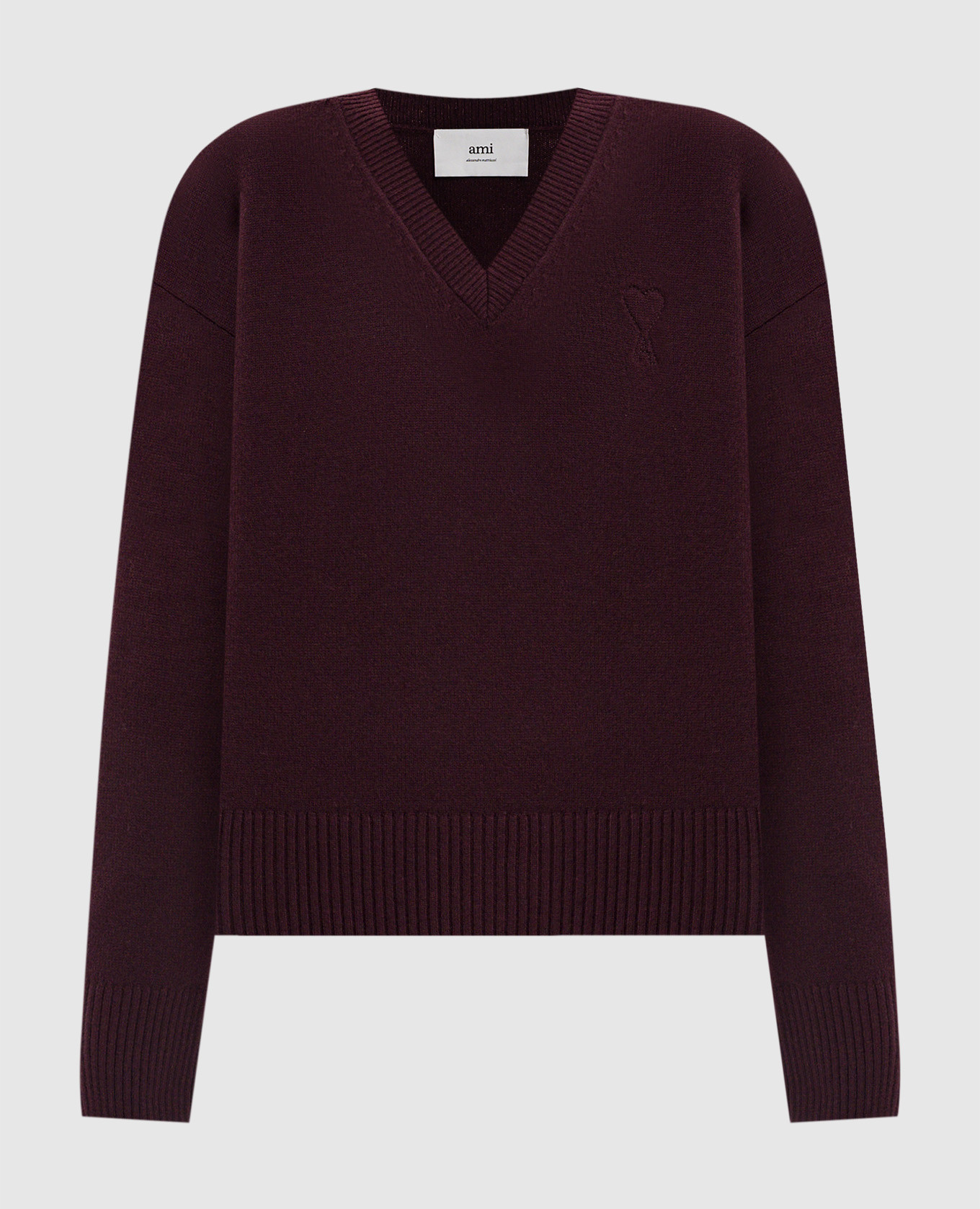 

Burgundy wool and cashmere pullover Ami Paris