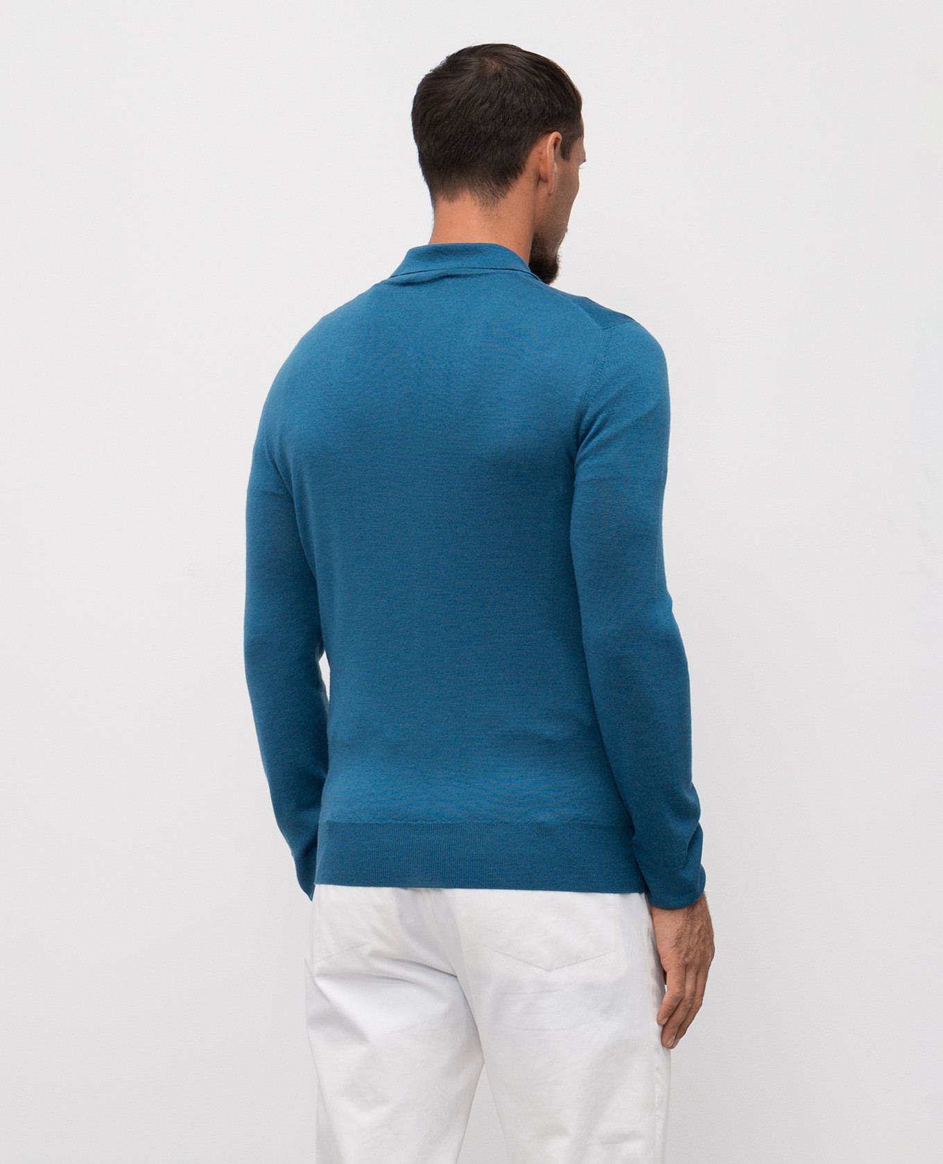

Blue wool polo shirt Canali