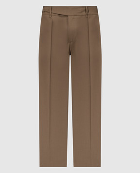 Dolce&Gabbana Brown pants made of wool GP07DTFUBGC