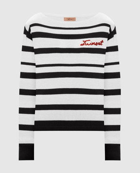 Twinset White striped jumper 252TP3091