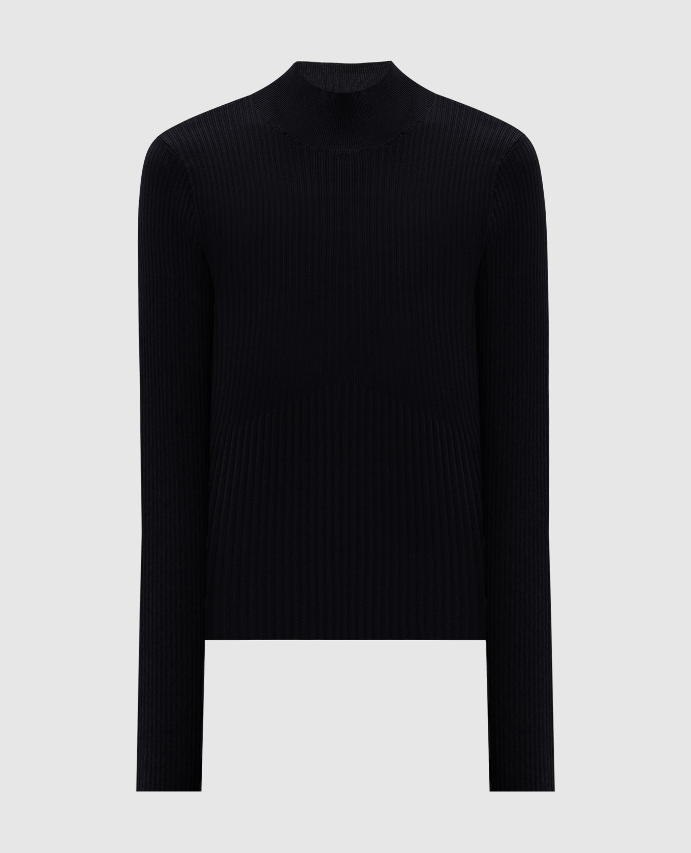 Black top with a figure-hugging neckline Twinset