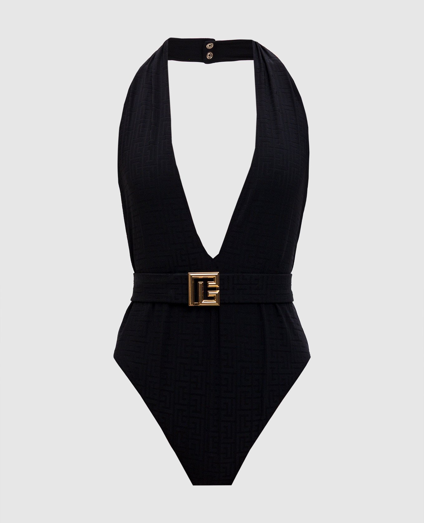 

Black PB pattern swimsuit with belt Balmain