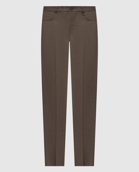Stefano Ricci Brown linen pants M1T22JEL00L0005Q