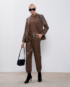 JOSEPH Brown leather pants JF008782
