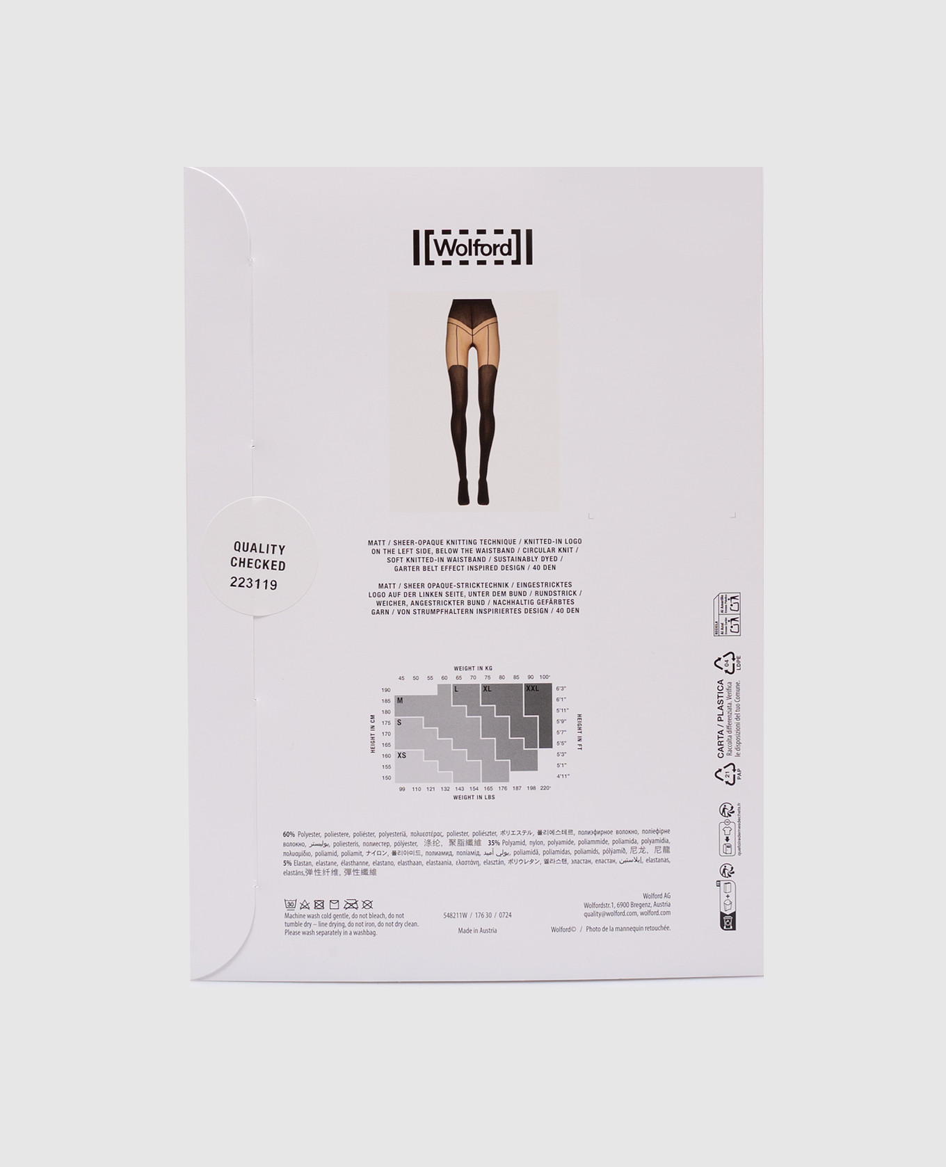 

Black tights Garter belt Wolford