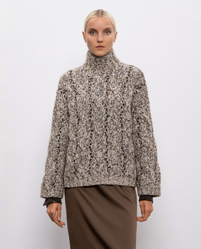 Brunello Cucinelli Beige sweater with wool and cashmere MGR372904