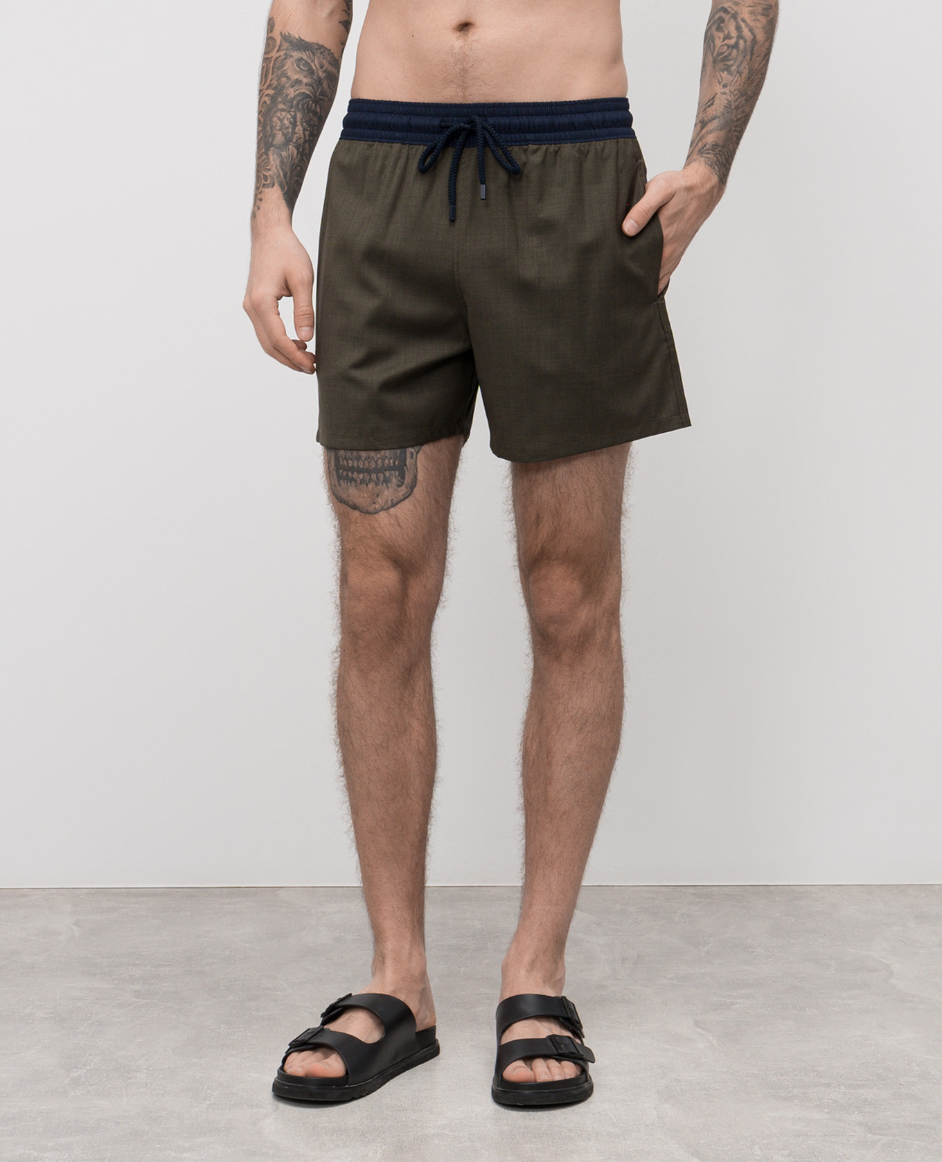 

Green wool swim shorts Vilebrequin