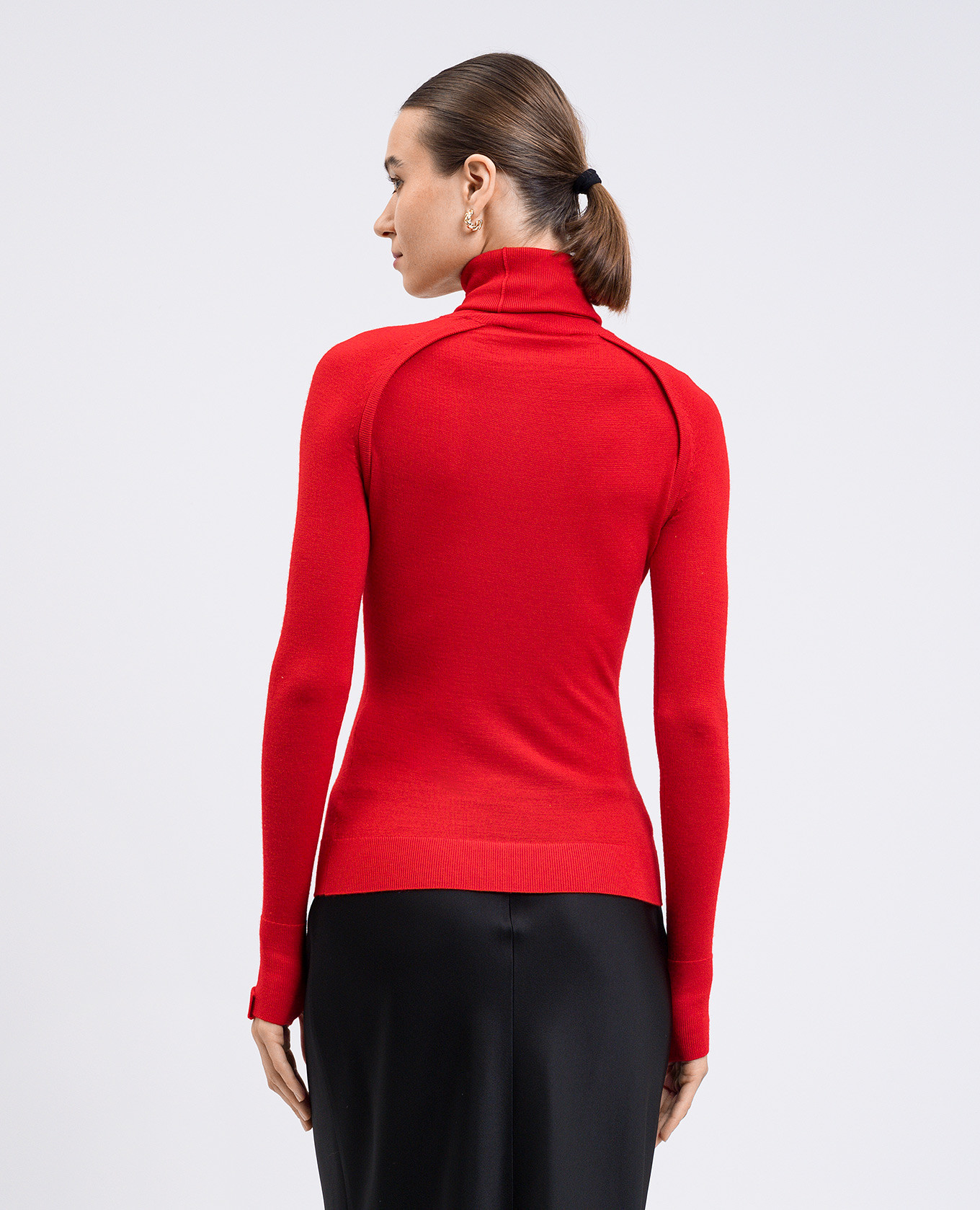 

Red wool golf with logo patch Victoria Beckham