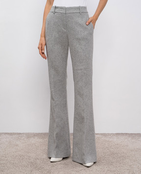 Ermanno Scervino Gray flared pants with wool D476P327GVP