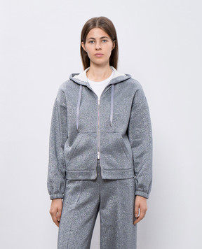Peserico Gray sports jacket with lurex E12041J000083